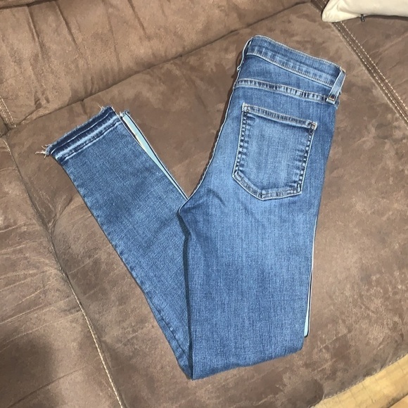 VERONICA BEARD Debbie 10” Skinny jeans tux stripe Size 24 - Picture 15 of 16